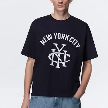 H&M Men's Loose-Fit Printed T-Shirt