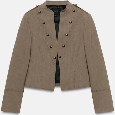 Zara Buttoned Short Blazer