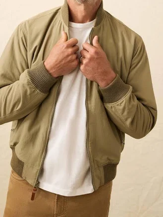 Faherty Men's Military Bomber Jacket