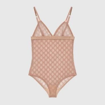 Gucci Women Gg Tulle Bodysuit