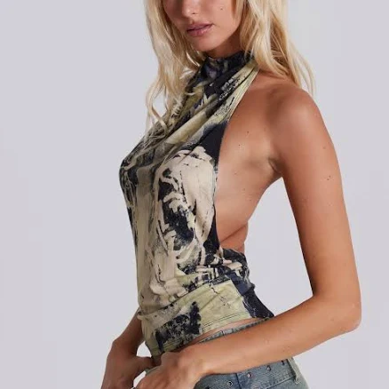 Jaded London Backless Halter Top
