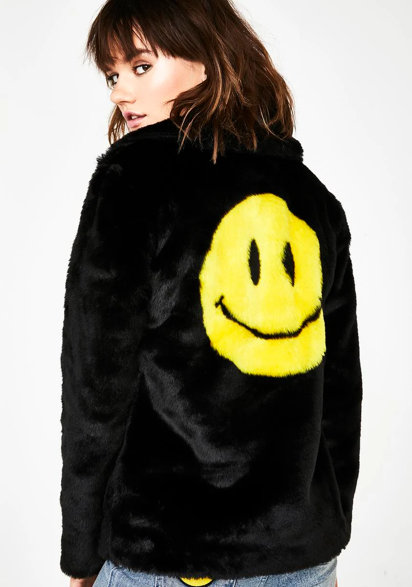 dELiA*s by Dolls Kill Pure Euphoria Faux Fur Coat