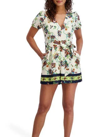 Siena Women's Printed Short-Sleeve Romper