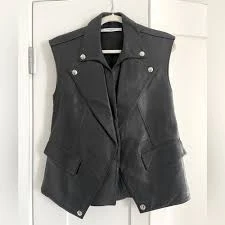 Givenchy Black Leather Vest