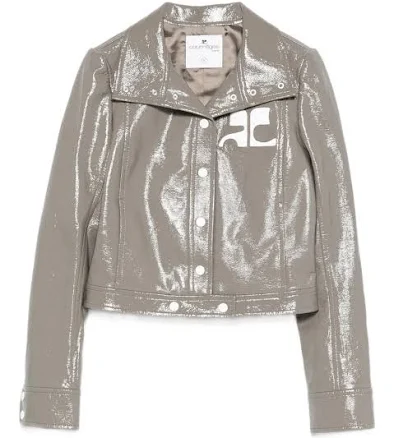 COURREGÈS REEDITION VINYL JACKET, LIGHT MOCHA / 38