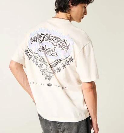 Hollister Men's Boxy Logo Graphic Tee