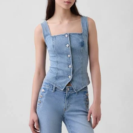 Gap Women's Denim Corset Top
