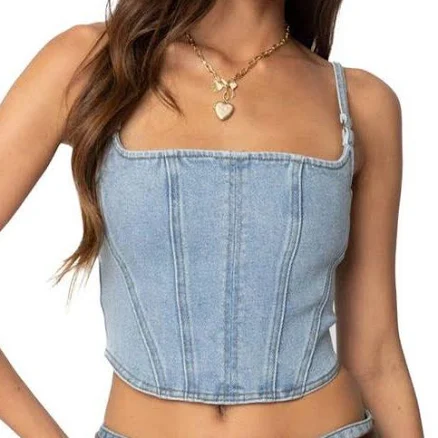 Edikted Women's Tennessee Denim Corset
