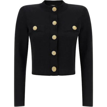 Balmain Cropped Cardigan (Size:40 FR;)