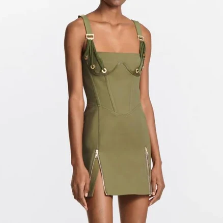 Dion Lee Women's Fan Zip Lace Mini Dress