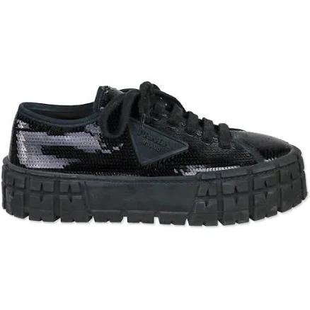 Prada Women's Double Wheel Sequin Sneakers