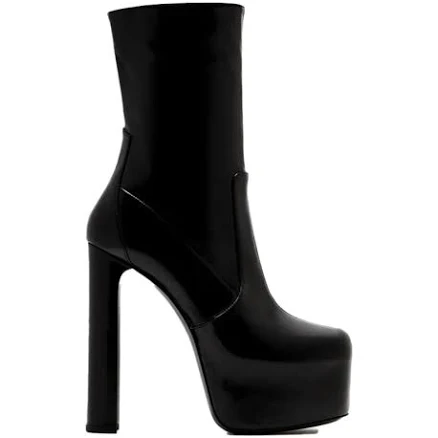 Saint Laurent Women's billy Platform Leather Ankle Boots