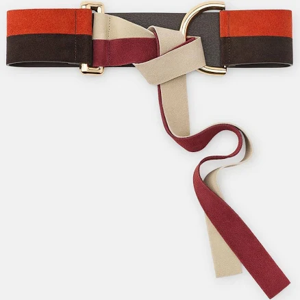 Zara Woman's Split Leather Double Strap Belt