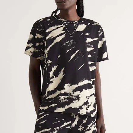 Celine Men's Tie-Dye Oversize T-Shirt Size M in Black, Men's