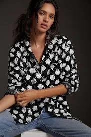 Maeve Sequined Shirt Jacket