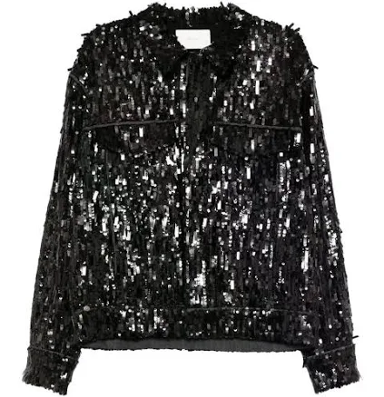 Quetsche Sequin-embellished Women Shirt Women Jacket