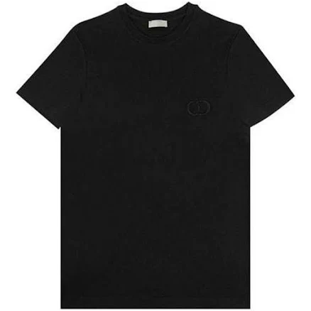 Dior Men's Cd Icon Logo Embroidered Short-Sleeved - Black - Short sleeve t-shirts