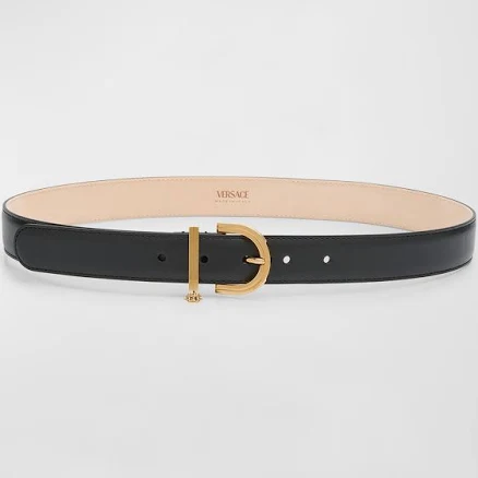 Versace Women's Medusa Charm Leather Belt