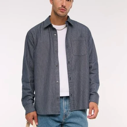 Abercrombie & Fitch Men's Twill Button-Up Shirt