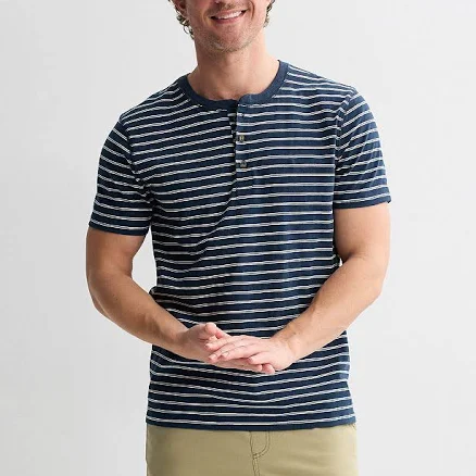 SONOMA Goods For Life Men's Striped Henley T-Shirt