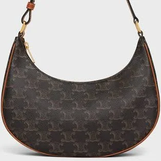 CELINE Women's Ava Bag in Triomphe Canvas and Calfskin