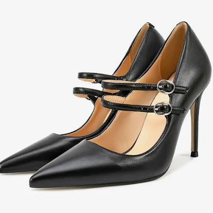 Pointed Toe Stiletto Mary Jane Pumps