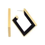 Square Hoop - Black