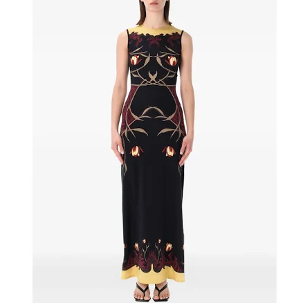 Marine Serre Printed Jersey Maxi Dress