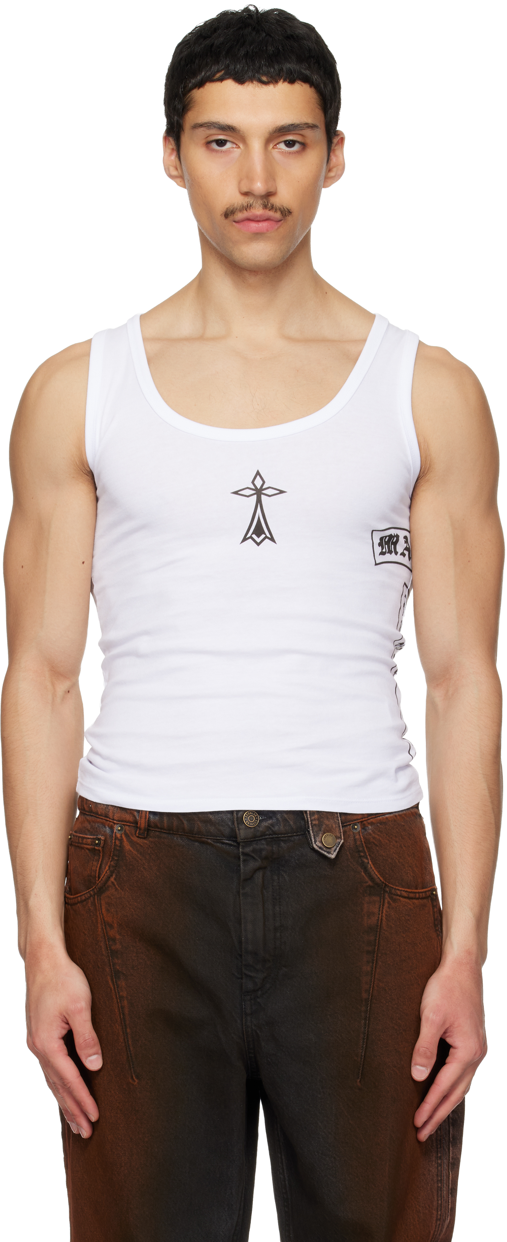 White Egonic Tank Top