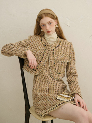 Champagne Tweed Two-Piece