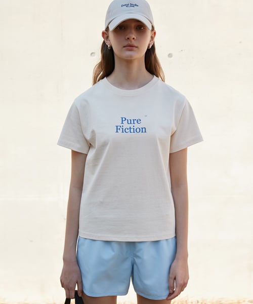 Slogan T-shirt Cream