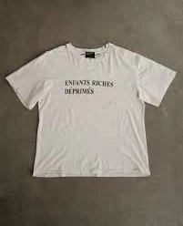 ENFANTS RICHES DÉPRIMÉS Distressed Logo-Print Cotton-Jersey T-Shirt - XL