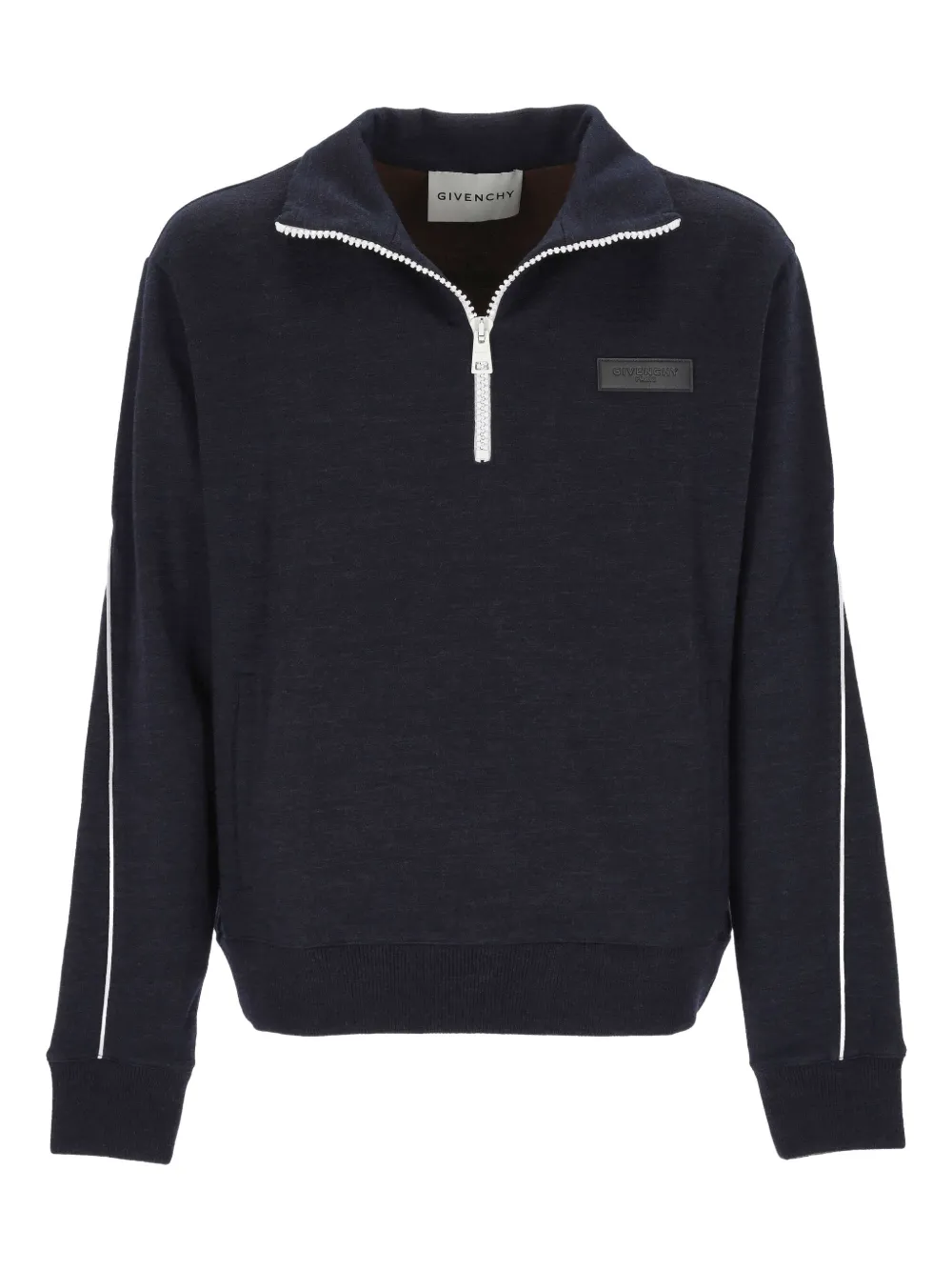 Zip-detail Long-sleeve Jumper
