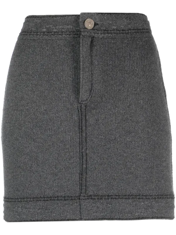 Contrast-stitch Mini Skirt