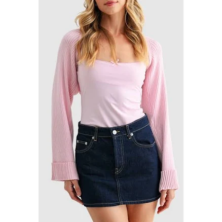 All in Favor Women's Rib Knit Bolero