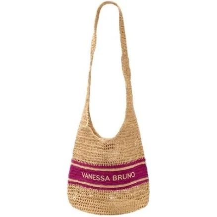 Vanessa Bruno Raffia Hobo Shoulder Bag