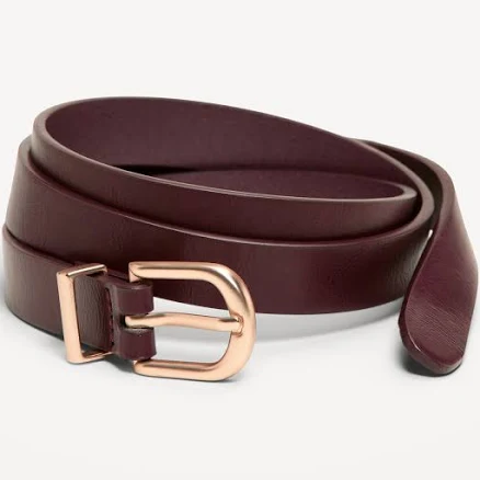 Old Navy Women's Classic Slim Faux-Leather Belt