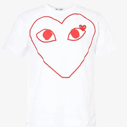 Play Comme Des Garcon Heart-Embroidered Wool Cardigan