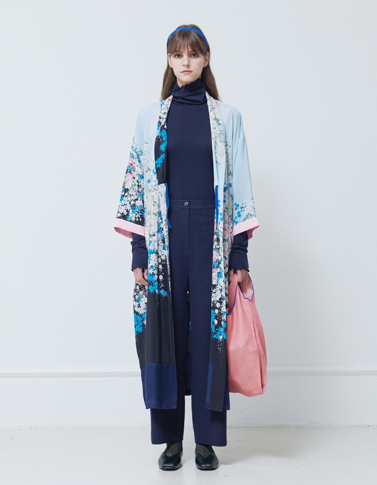 RAY SILK ROBE flower / 레이 실크 로브 플라워