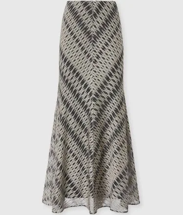 3D Diamond Viscose Long Skirt