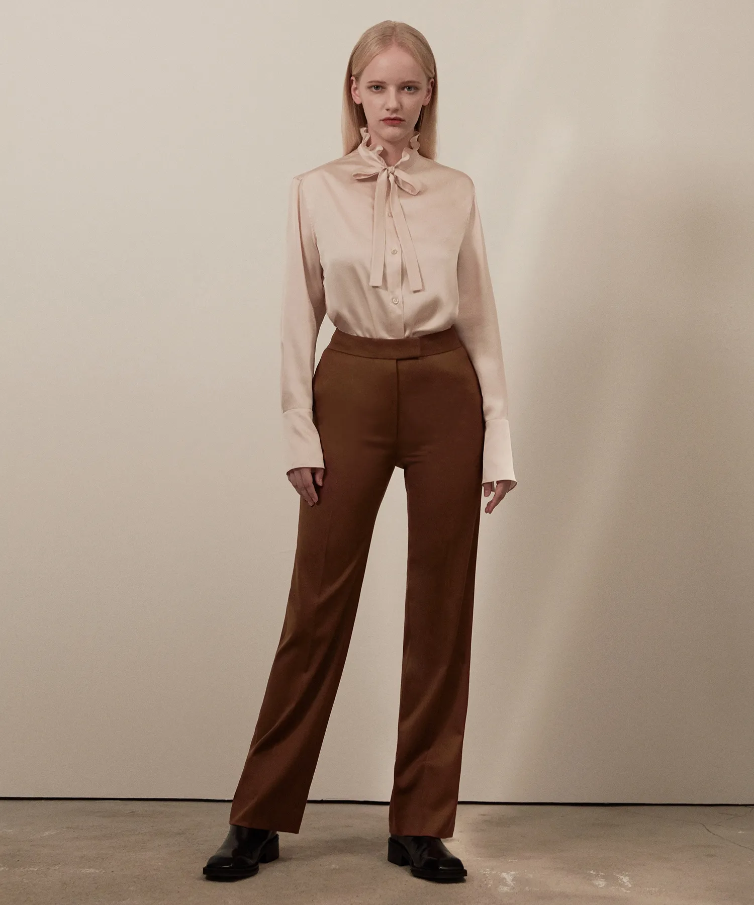Straight pants 003 Brown
