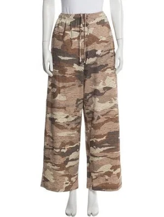 Acne Studios Camouflage Print Wide Leg Pants, Women's XXS