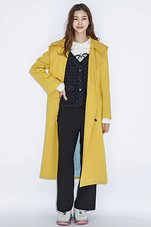 [셀럽착용][JDCpourLUCKYCHOUETTE] Pleated Sailor Long Coat