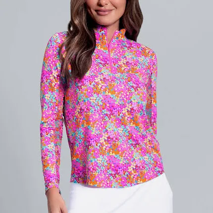 IBKUL Women's Allana Long Sleeve Mock Neck Top