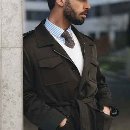 Collared Field Jacket with Belt