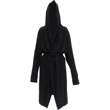 Rick Owens DRKSHDW cotton thick jersey hooded belted robe jacket