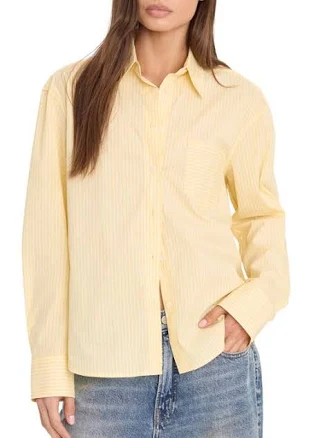 Good American Women's Poplin Classic Boxy Shirt