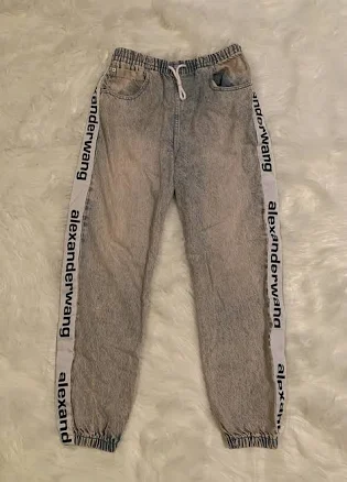 Alexander Wang Denim X Alexander Wang Track Pants Logo Acid Pink Jeans