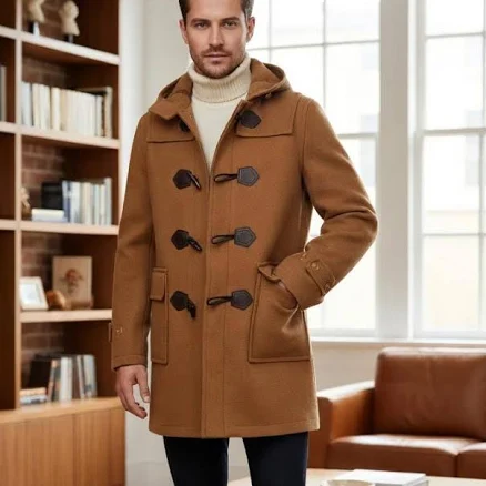 Men's Classic British Wool Duffle Coat