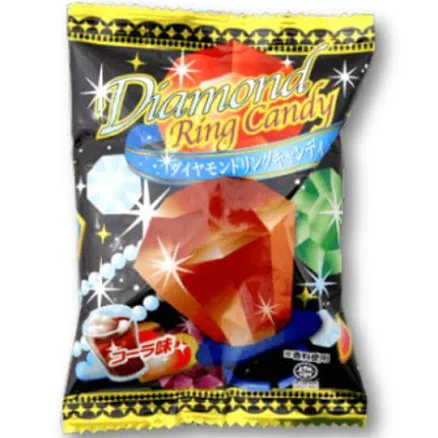 Diamond Ring Candy Cola Flavor: Edible Elegance with a Fizzy Twist 24 pcs pack